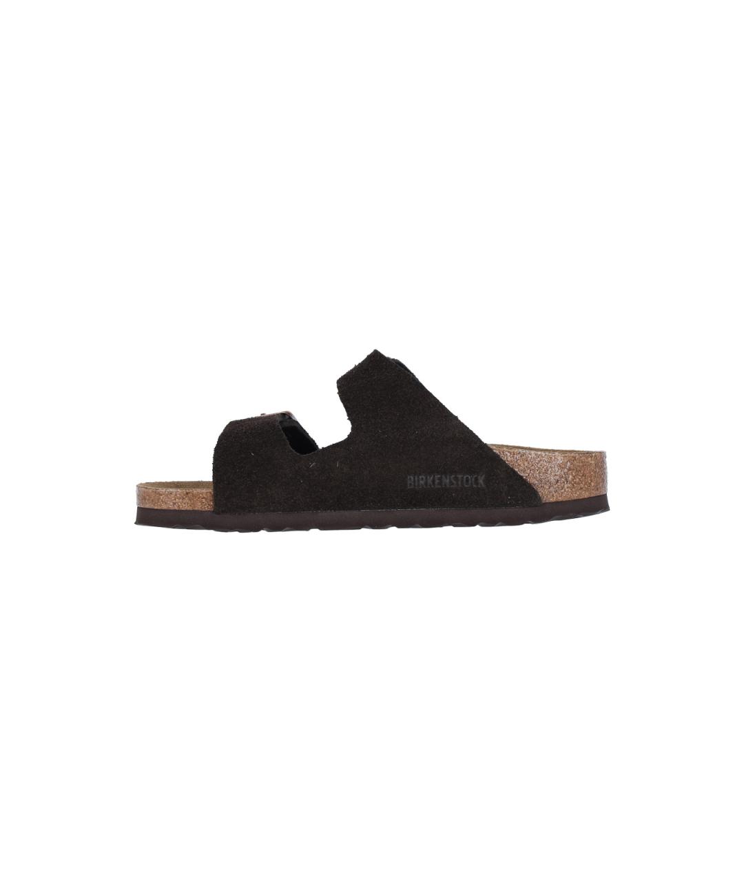 BIRKENSTOCK Коричневые кожаные сандалии, фото 3