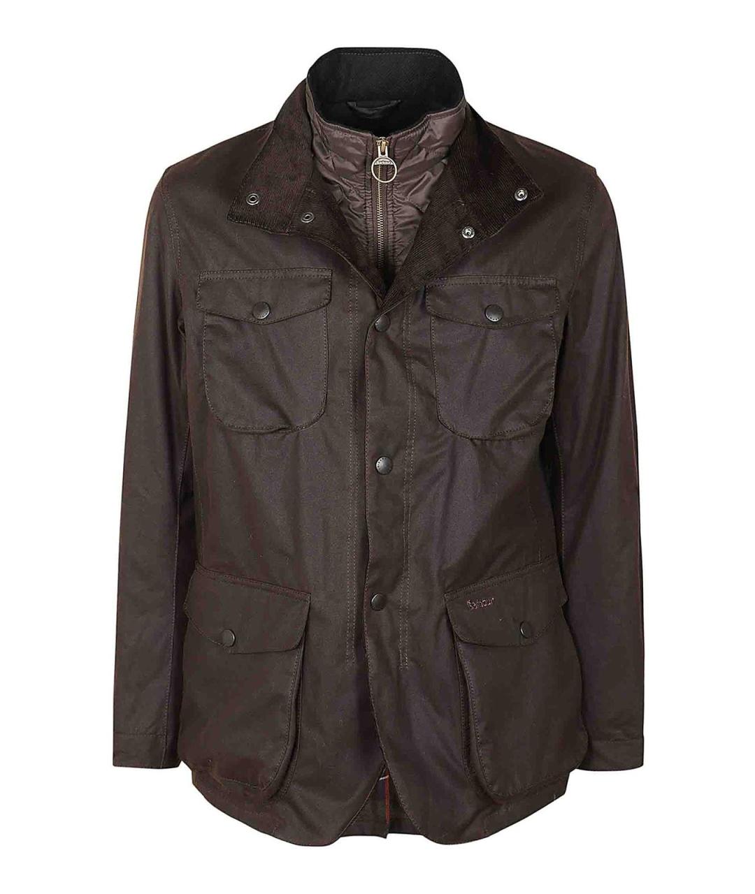 BARBOUR Коричневая хлопковая куртка, фото 1