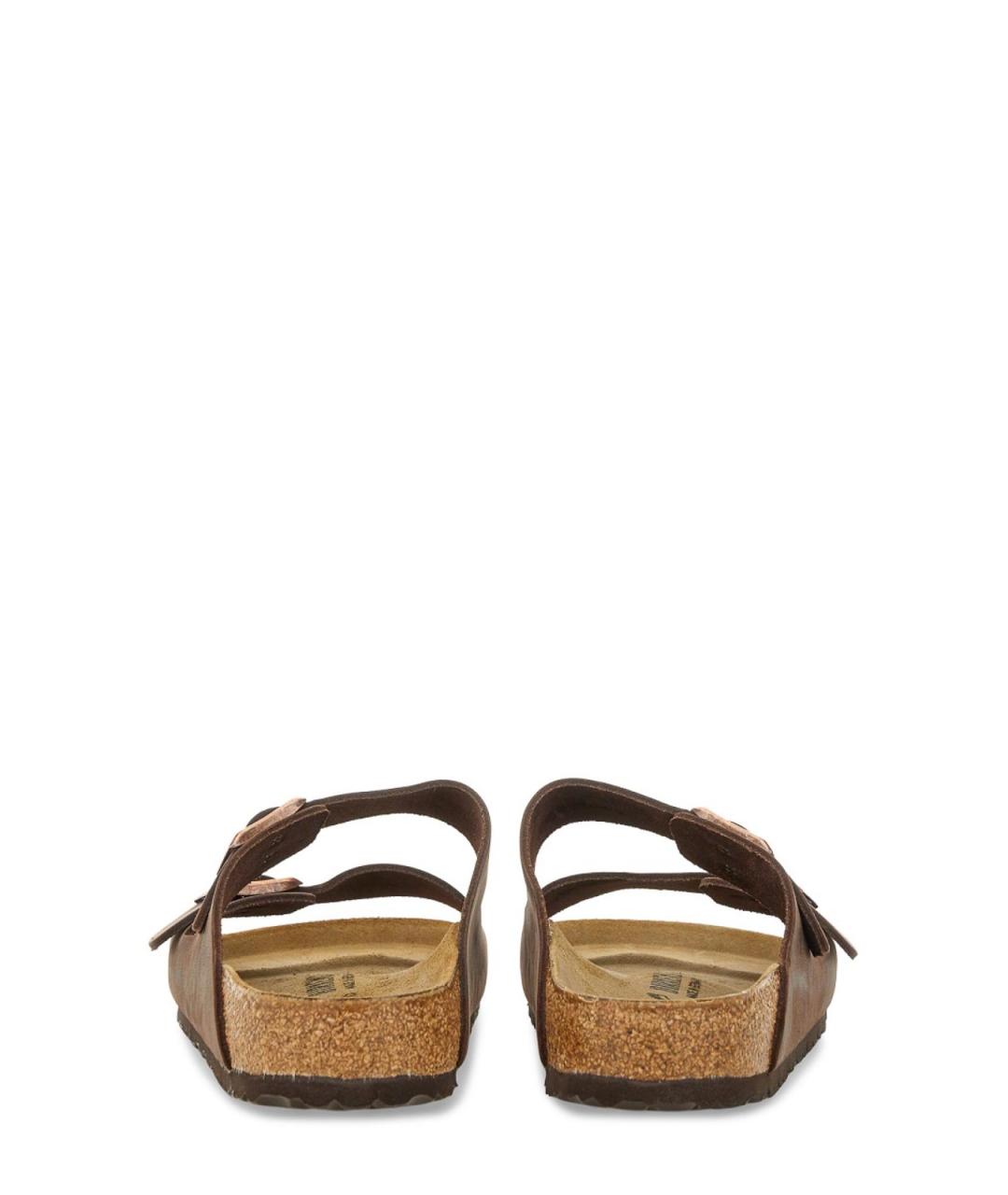 BIRKENSTOCK Коричневые кожаные сандалии, фото 3