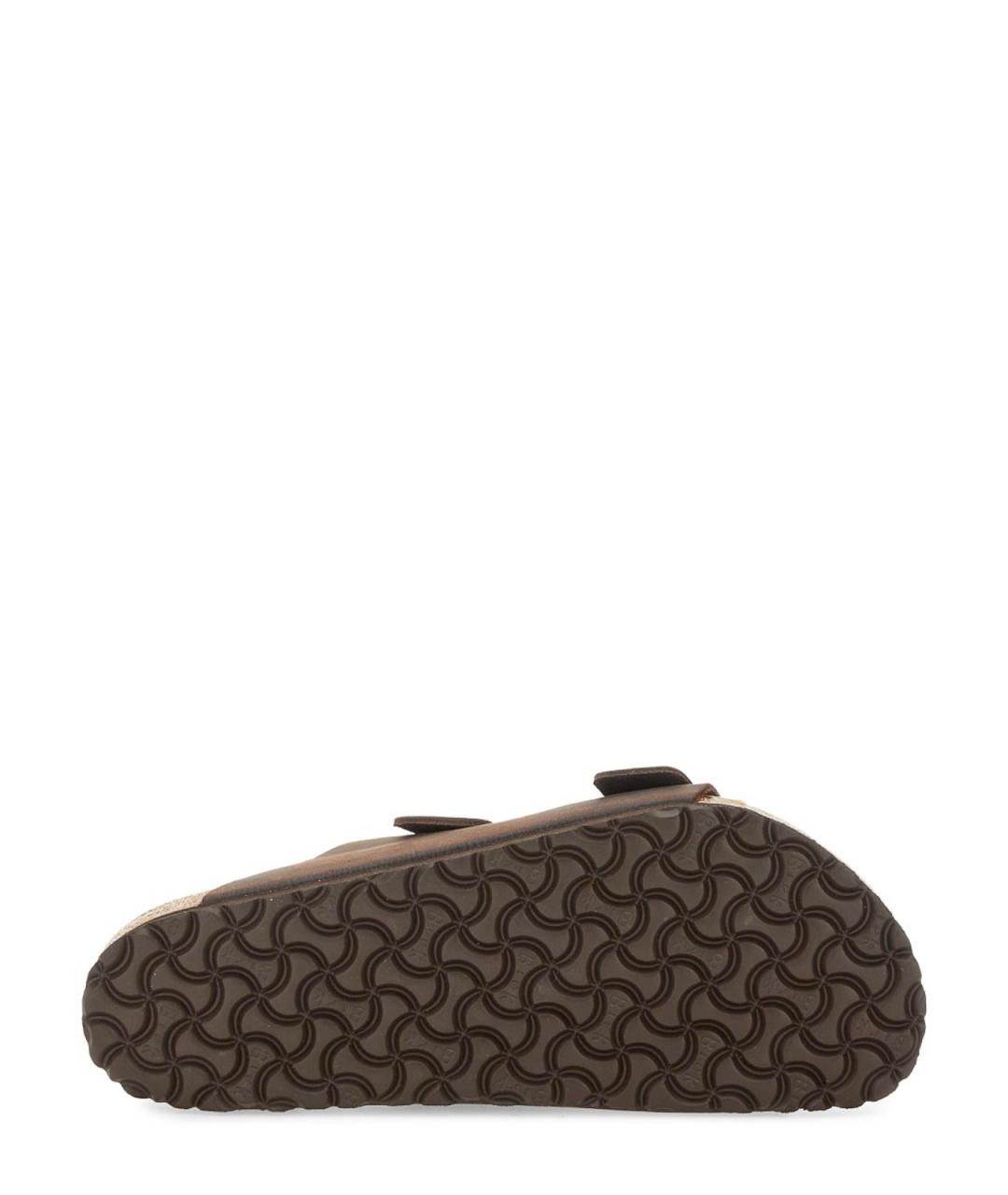BIRKENSTOCK Коричневые кожаные сандалии, фото 5