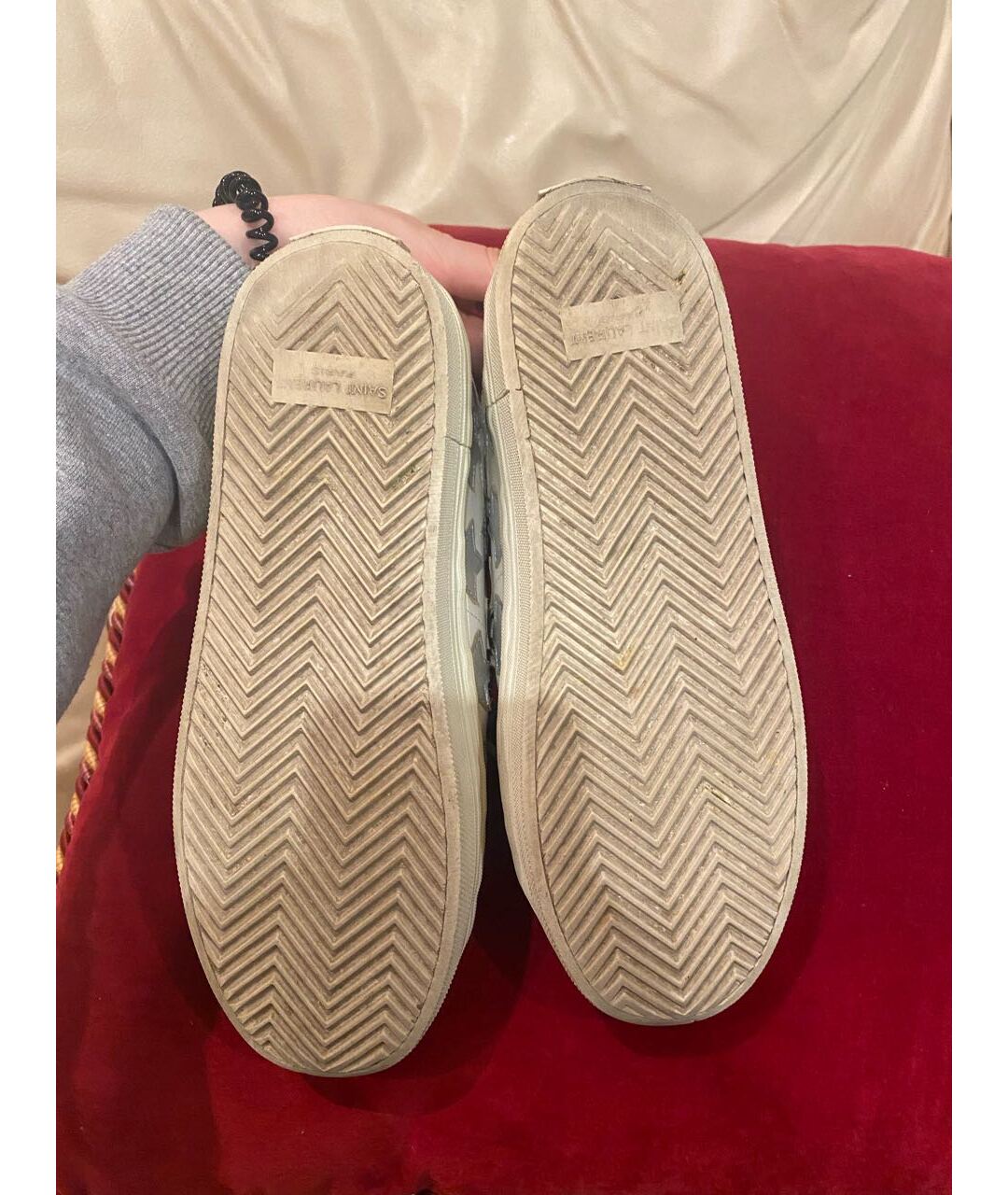 SAINT LAURENT Белые кожаные кеды, фото 3