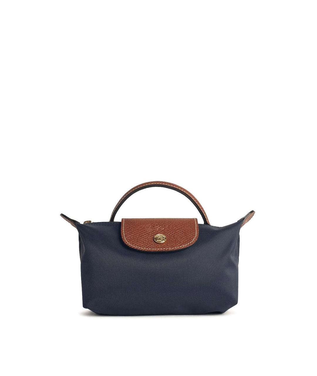 LONGCHAMP Синяя нейлоновая сумка с короткими ручками, фото 1