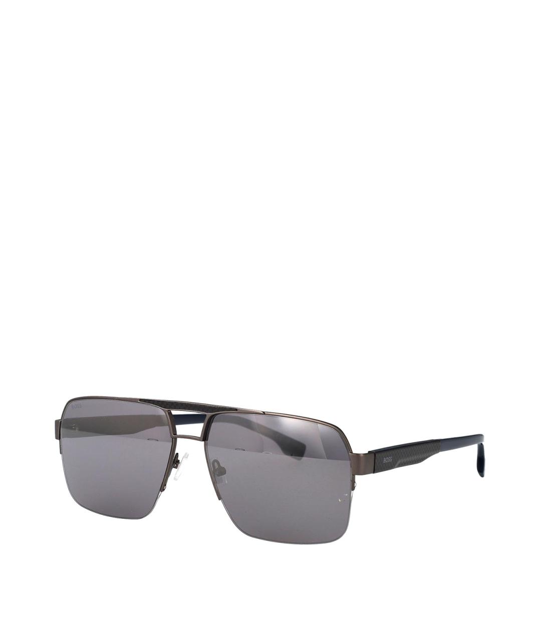 HUGO BOSS Черные металлические солнцезащитные очки, фото 2