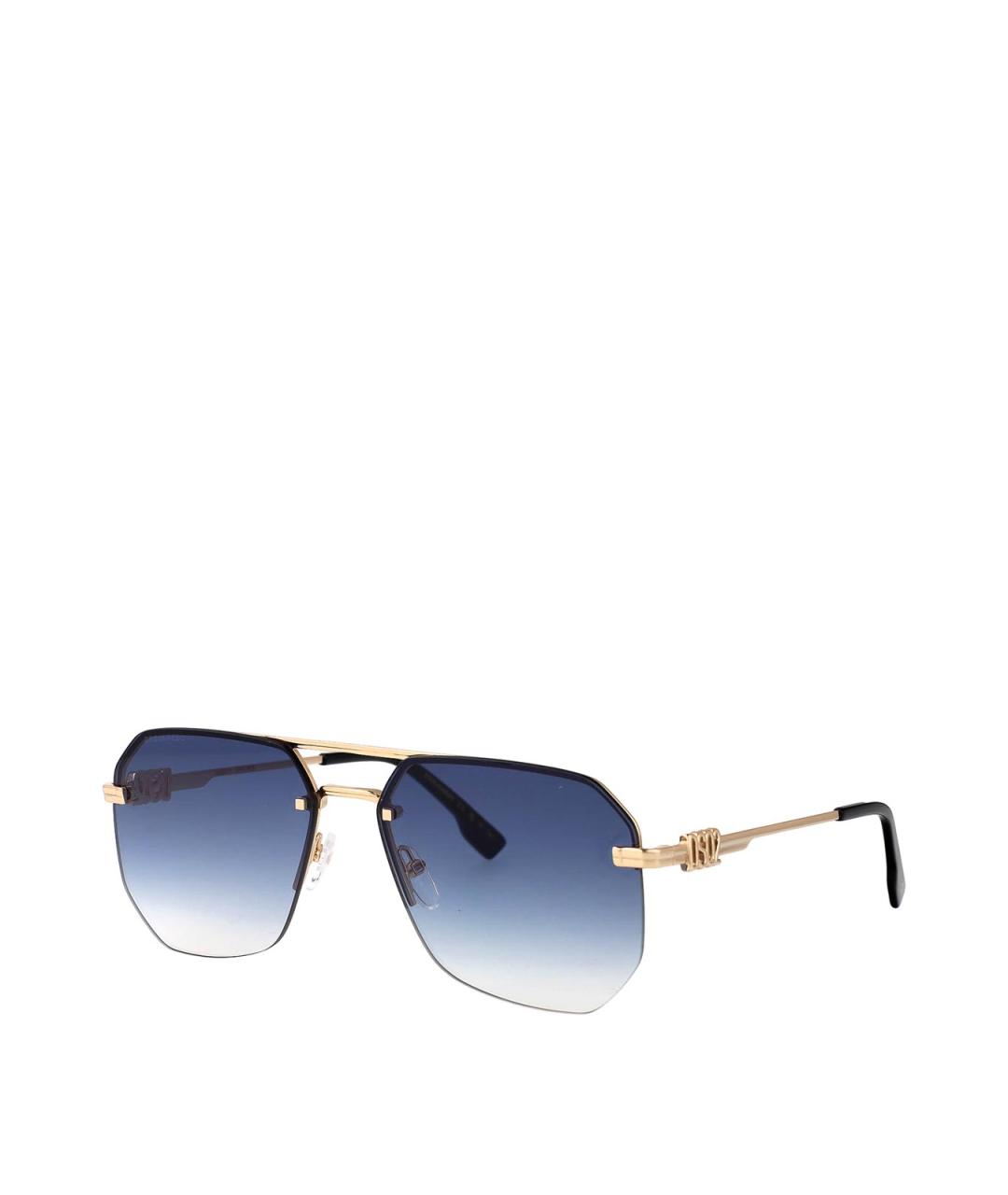 DSQUARED2 Золотые металлические солнцезащитные очки, фото 2