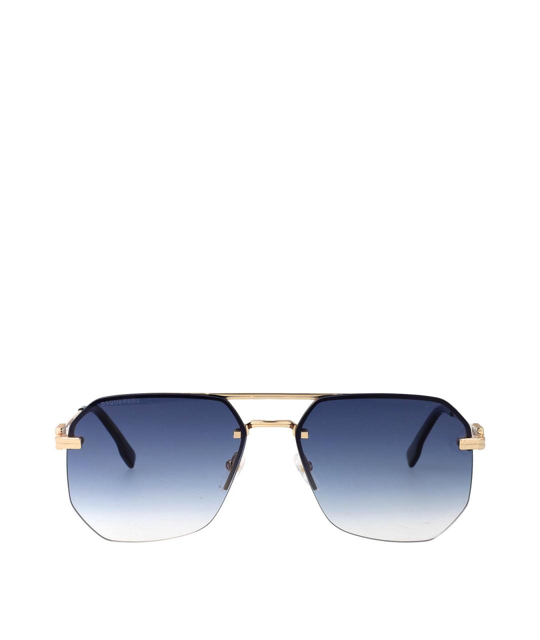 DSQUARED2 Золотые металлические солнцезащитные очки, фото 1