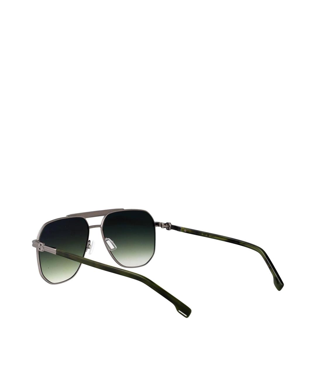 HUGO BOSS Серебряные металлические солнцезащитные очки, фото 4