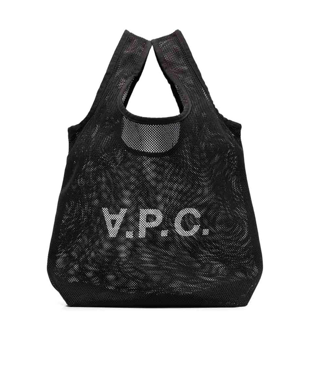 A.P.C. Черная синтетическая сумка тоут, фото 1