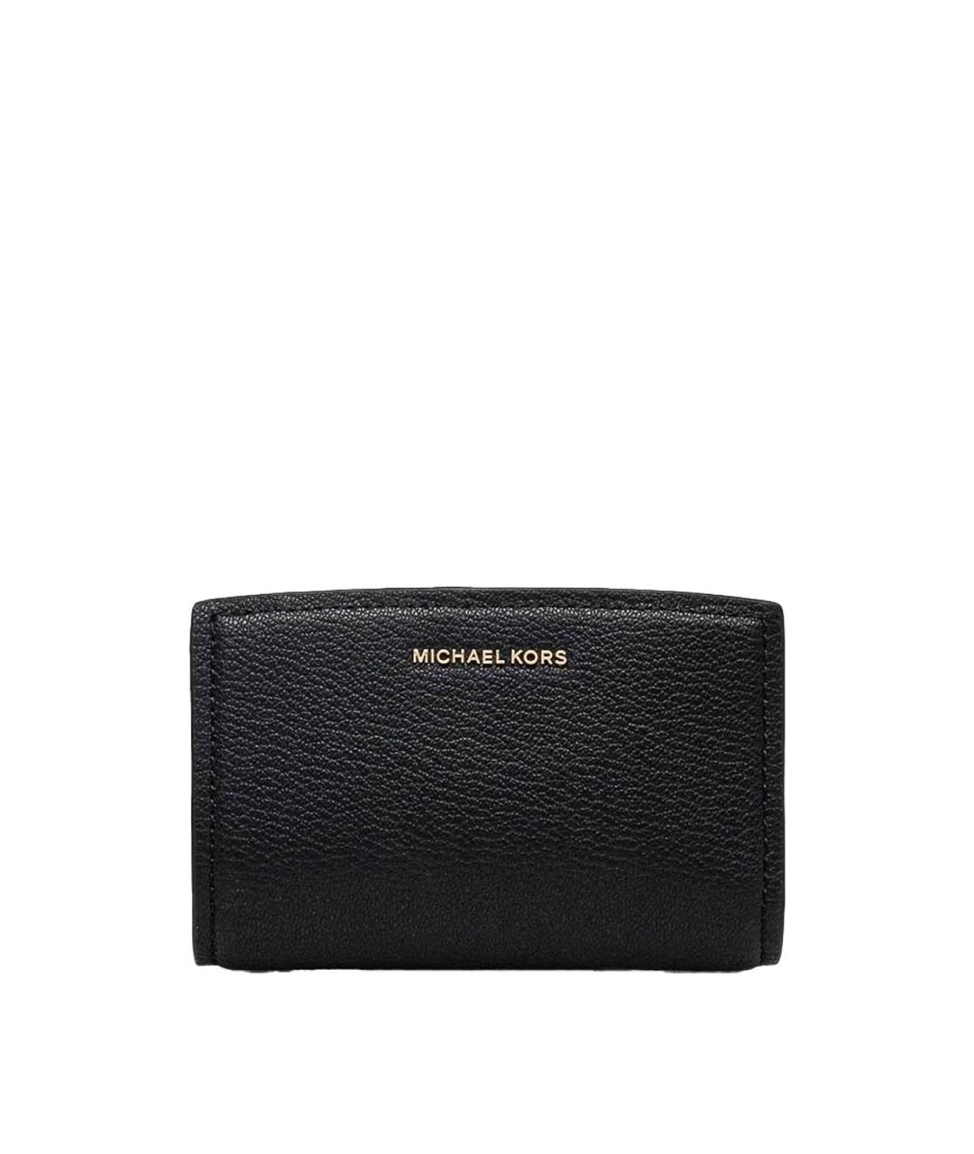 MICHAEL KORS Черный кожаный кошелек, фото 1