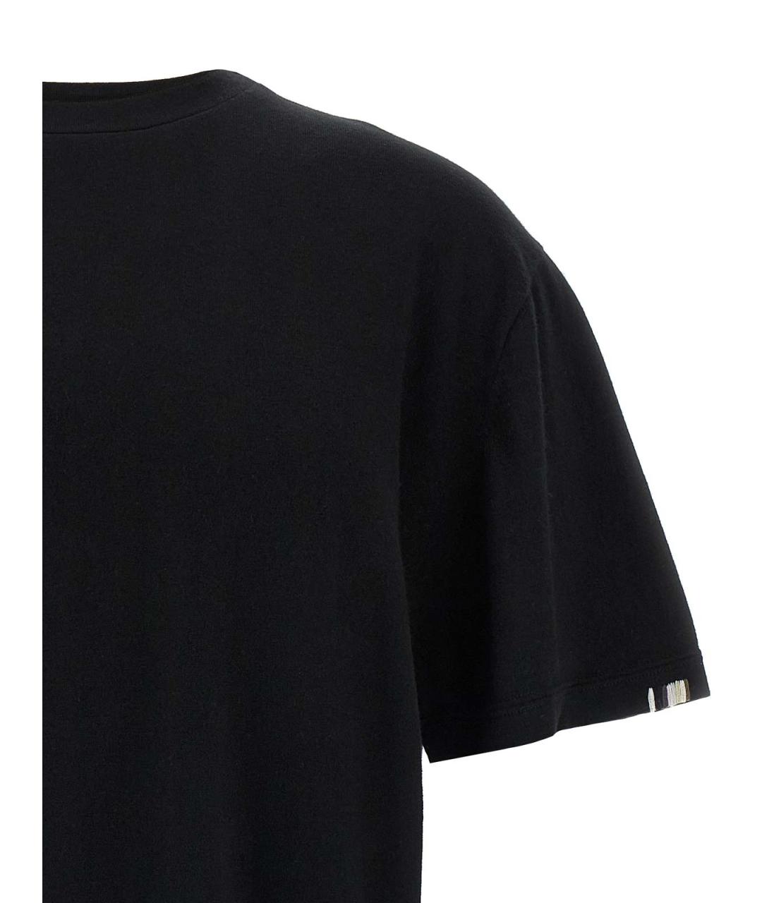 EXTREME CASHMERE Черная хлопко-шерстяная футболка, фото 3