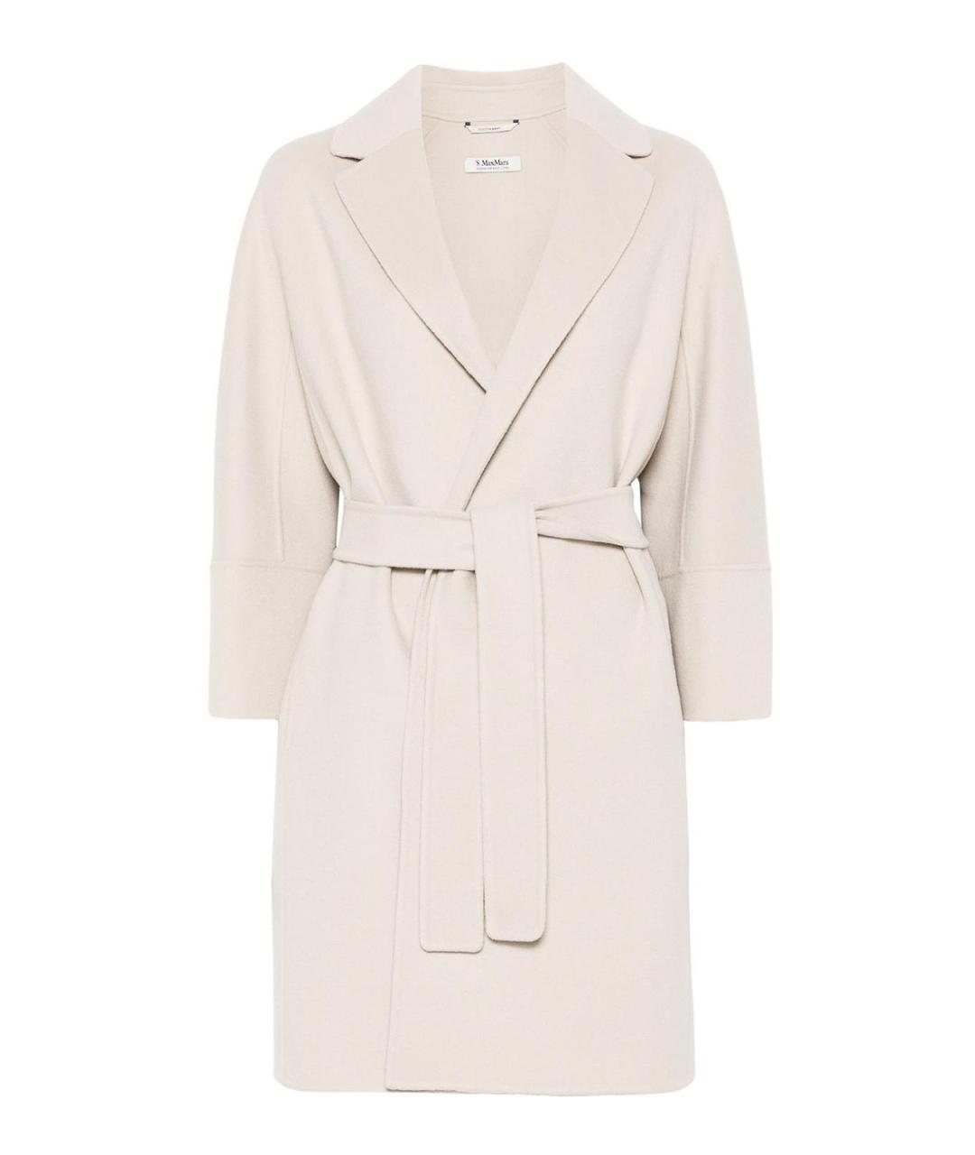 'S MAX MARA Бежевое шерстяное пальто, фото 1
