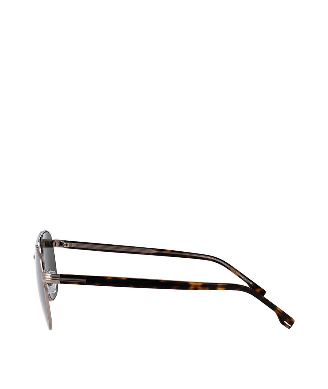 HUGO BOSS Серые металлические солнцезащитные очки, фото 3