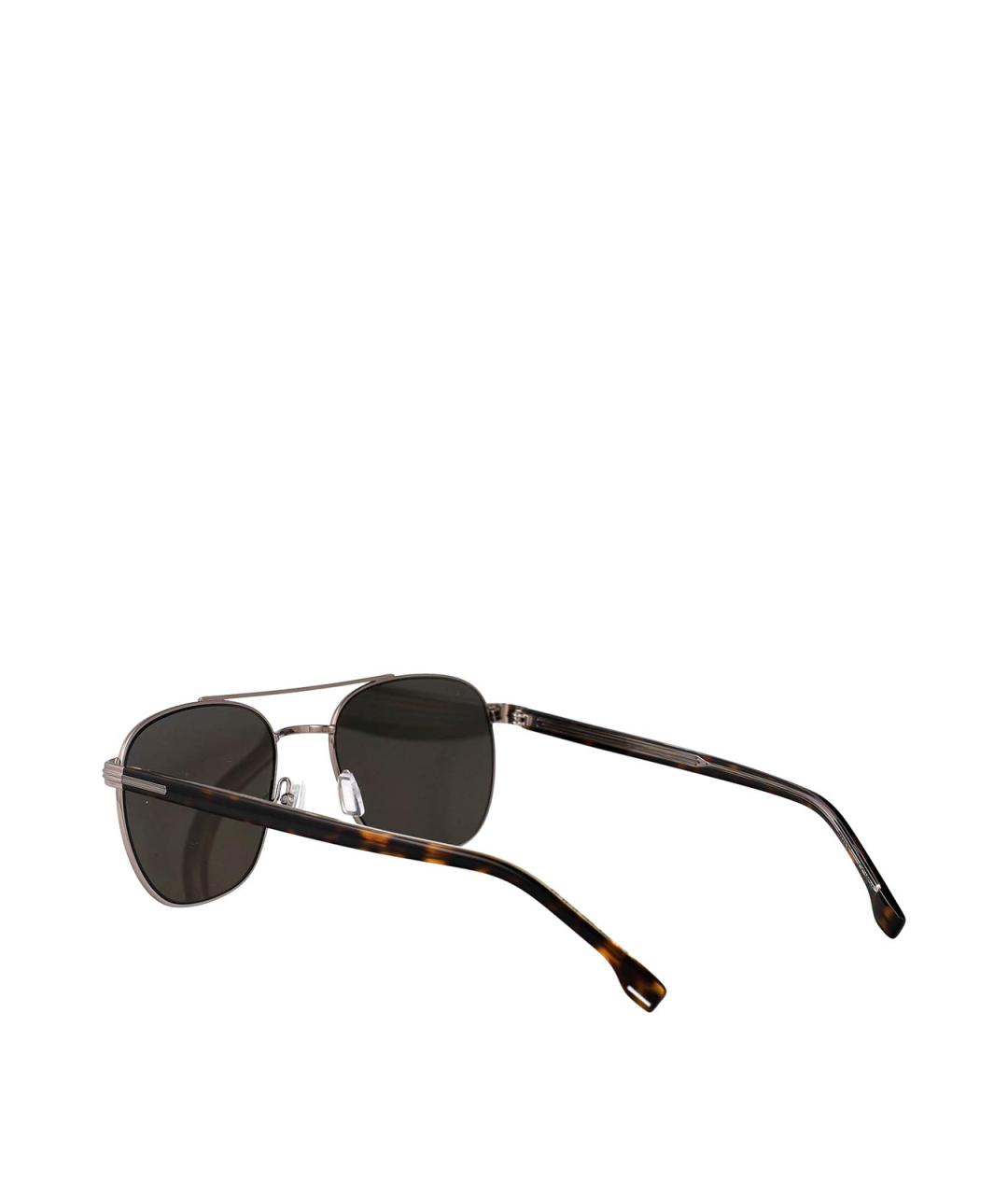 HUGO BOSS Серые металлические солнцезащитные очки, фото 4