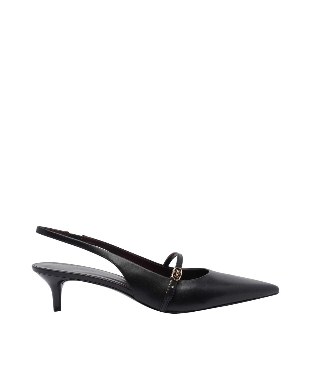TORY BURCH Черные кожаные туфли, фото 1