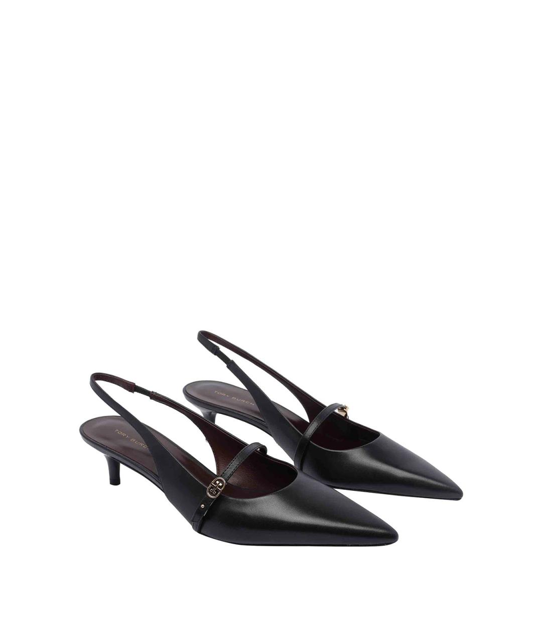 TORY BURCH Черные кожаные туфли, фото 2