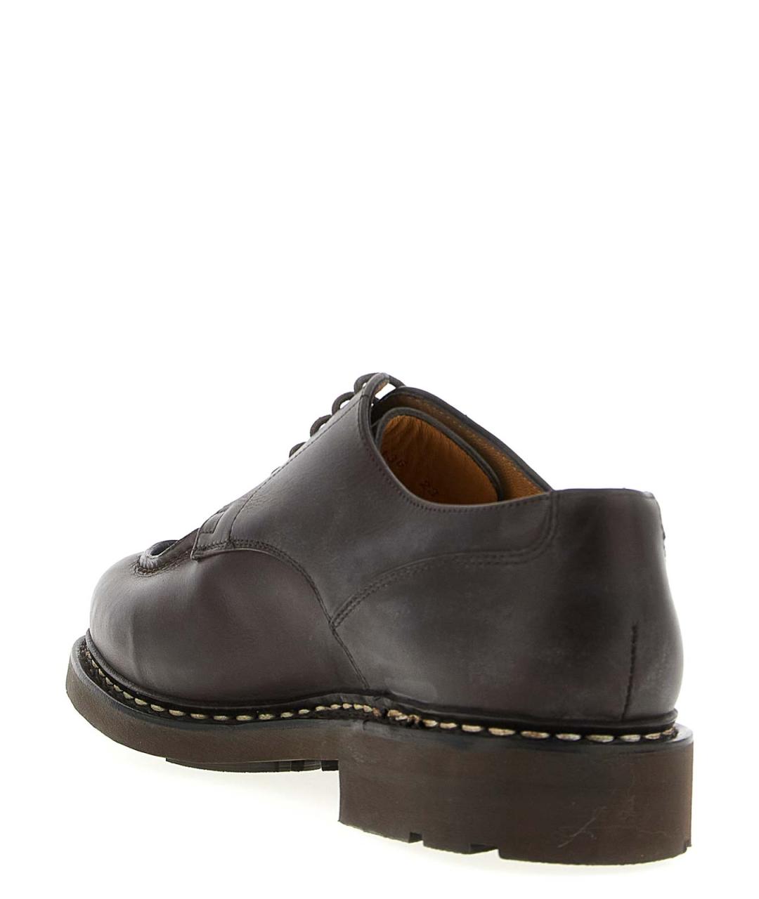 PARABOOT Коричневые кожаные низкие ботинки, фото 3