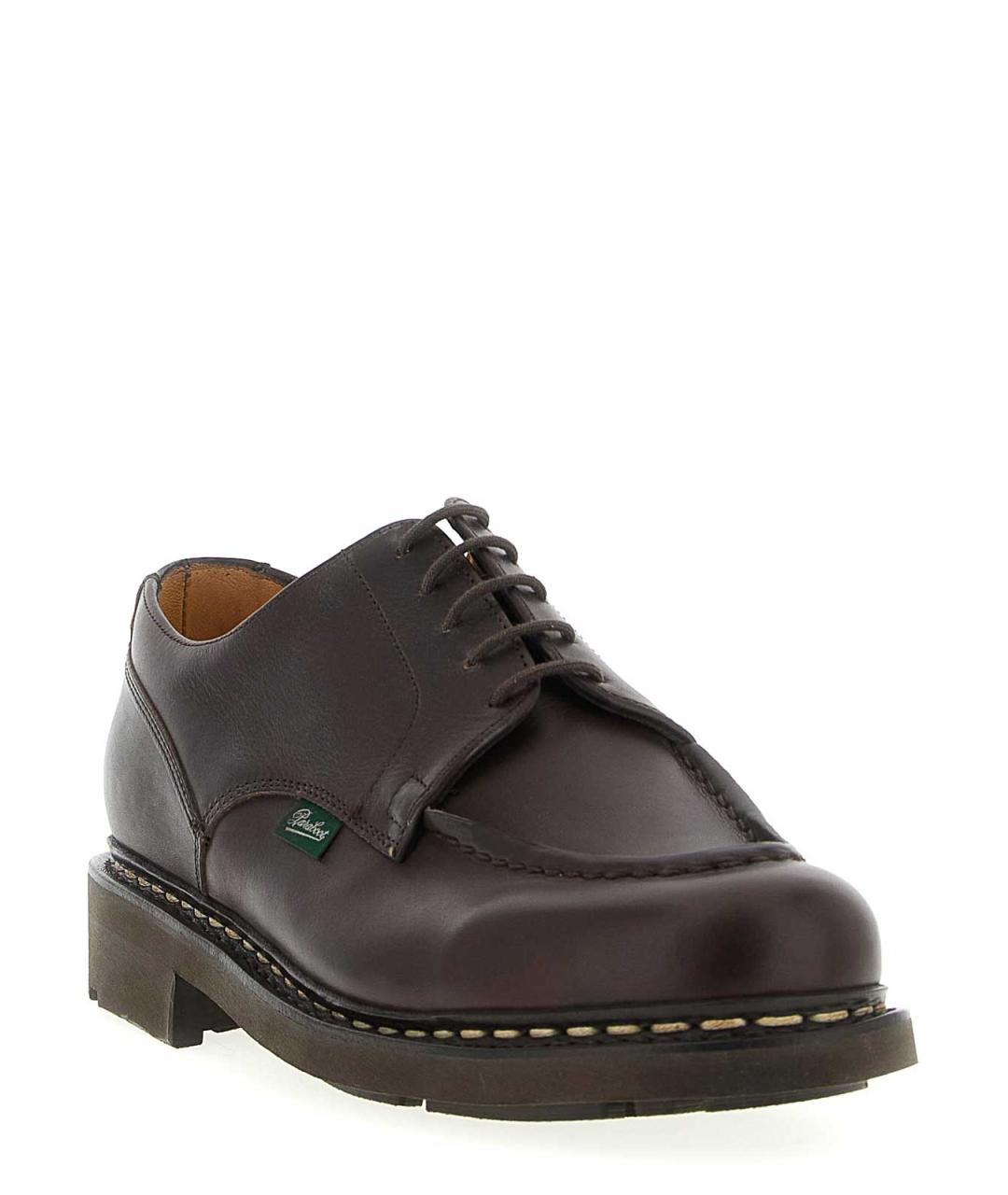 PARABOOT Коричневые кожаные низкие ботинки, фото 2