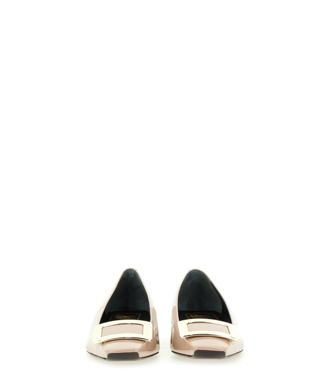 ROGER VIVIER Бежевые балетки из лакированной кожи, фото 4