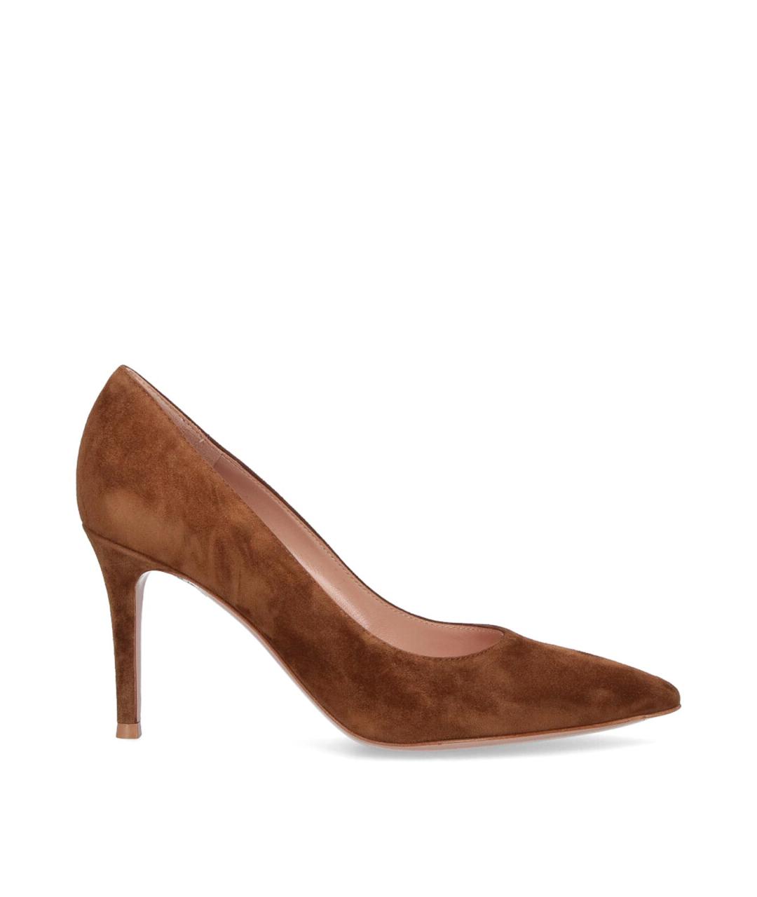 GIANVITO ROSSI Коричневые замшевые туфли, фото 1