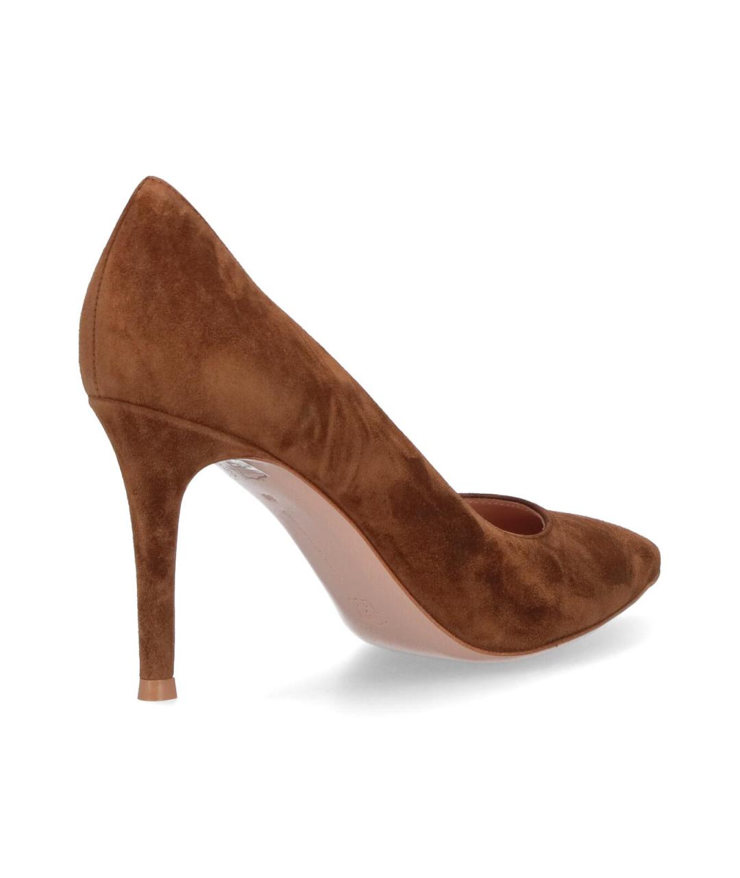 GIANVITO ROSSI Коричневые замшевые туфли, фото 4