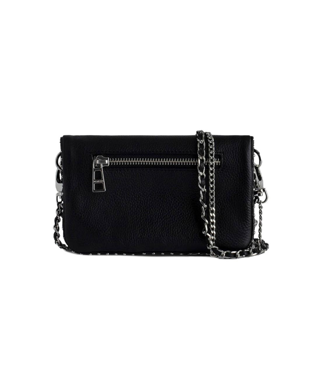 ZADIG & VOLTAIRE Черная кожаная сумка через плечо, фото 3