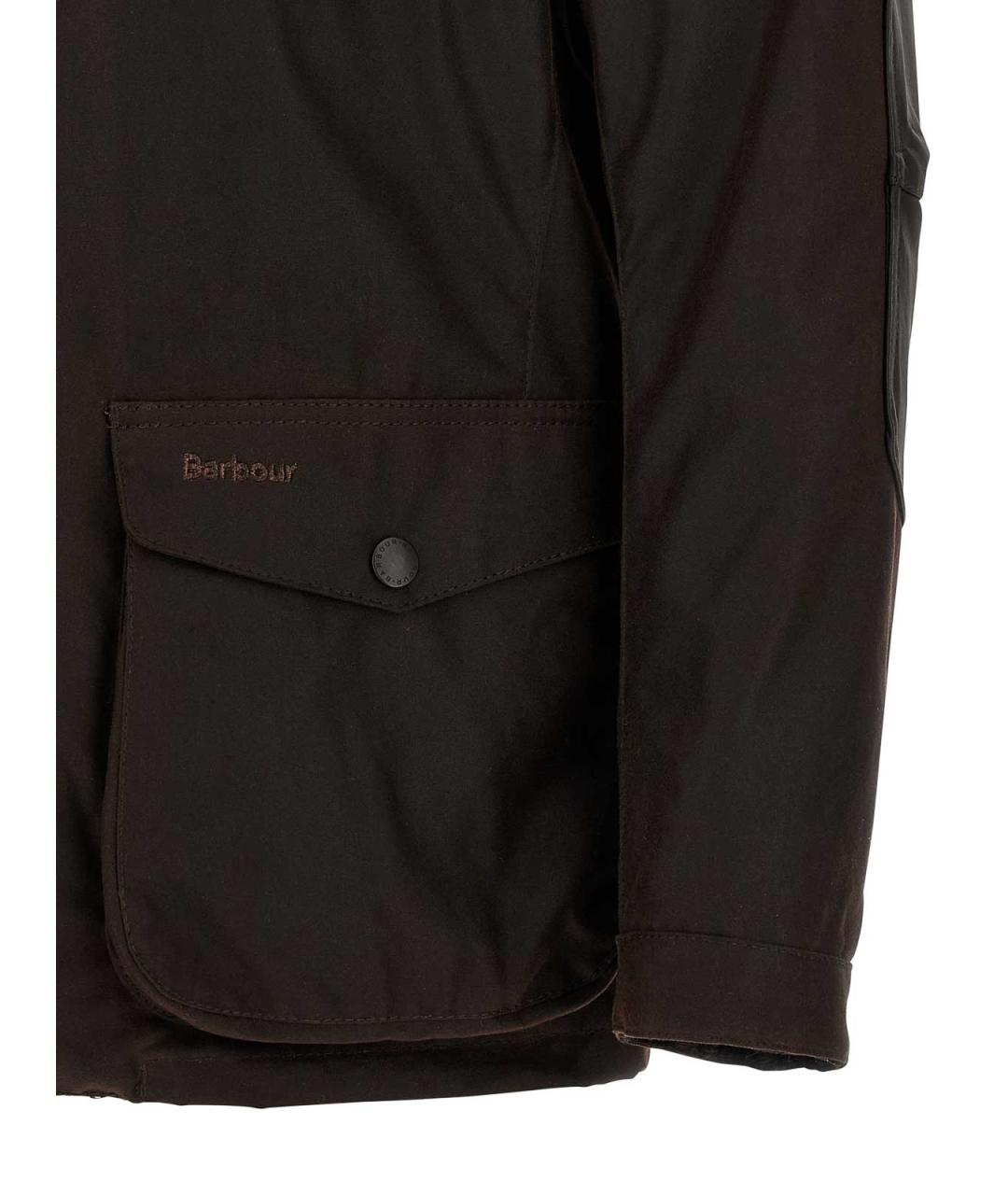 BARBOUR Коричневая хлопковая куртка, фото 4