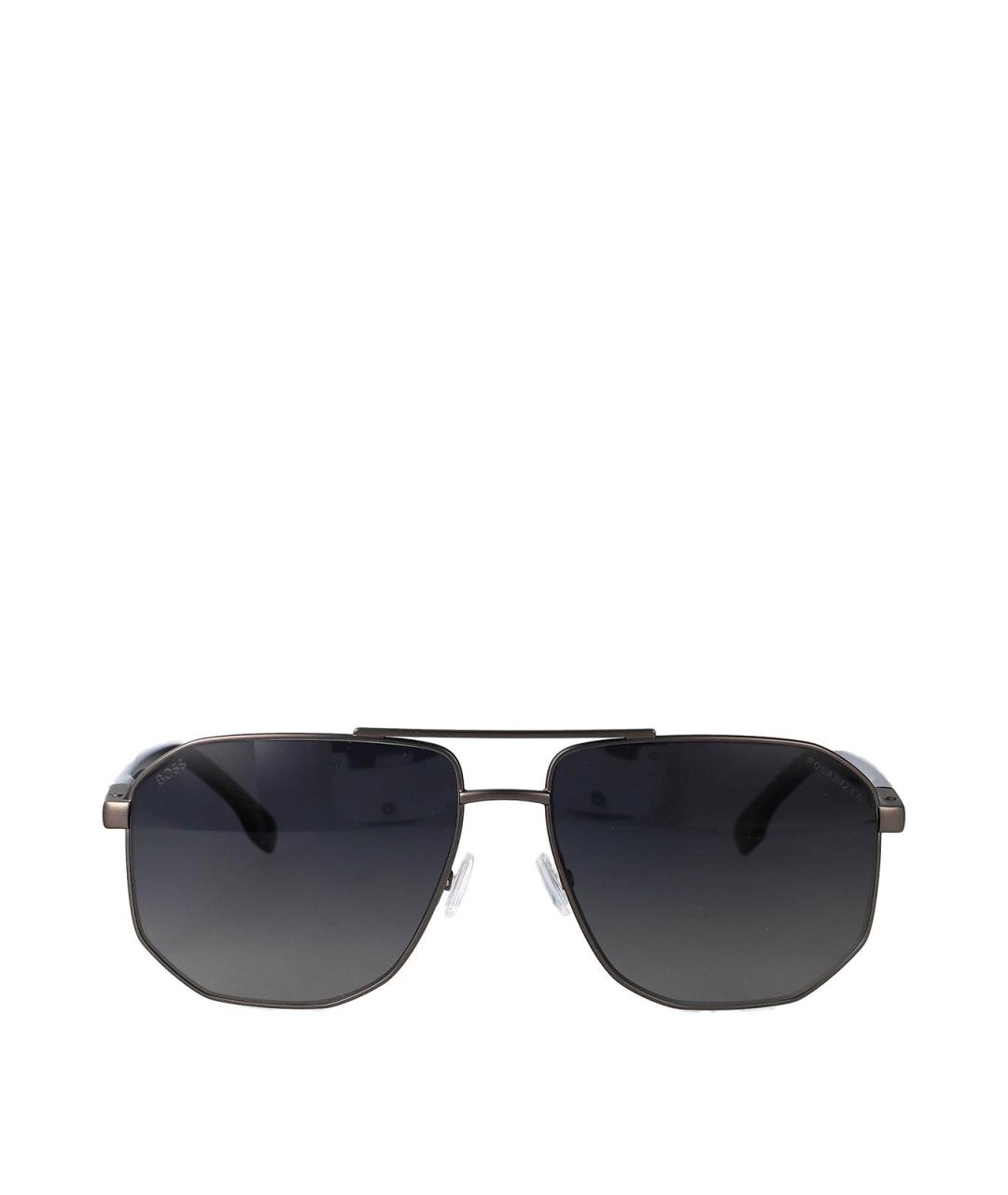 HUGO BOSS Черные металлические солнцезащитные очки, фото 1