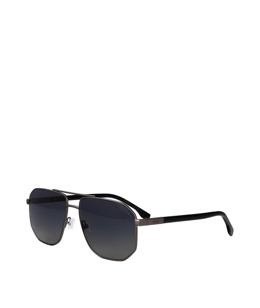 HUGO BOSS Черные металлические солнцезащитные очки, фото 2