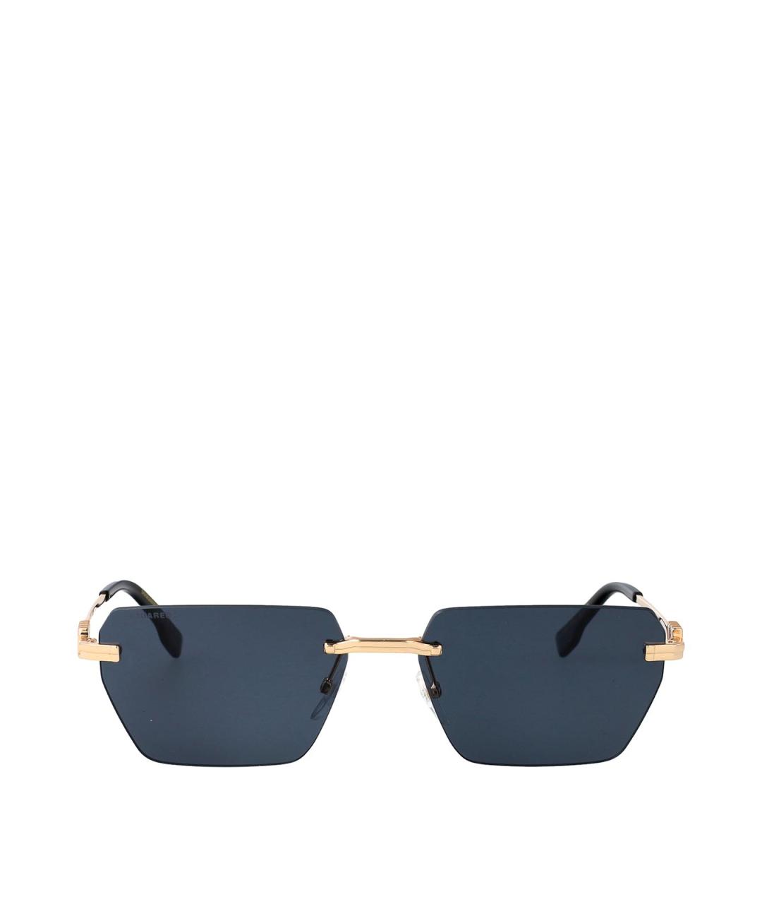 DSQUARED2 Золотые металлические солнцезащитные очки, фото 1