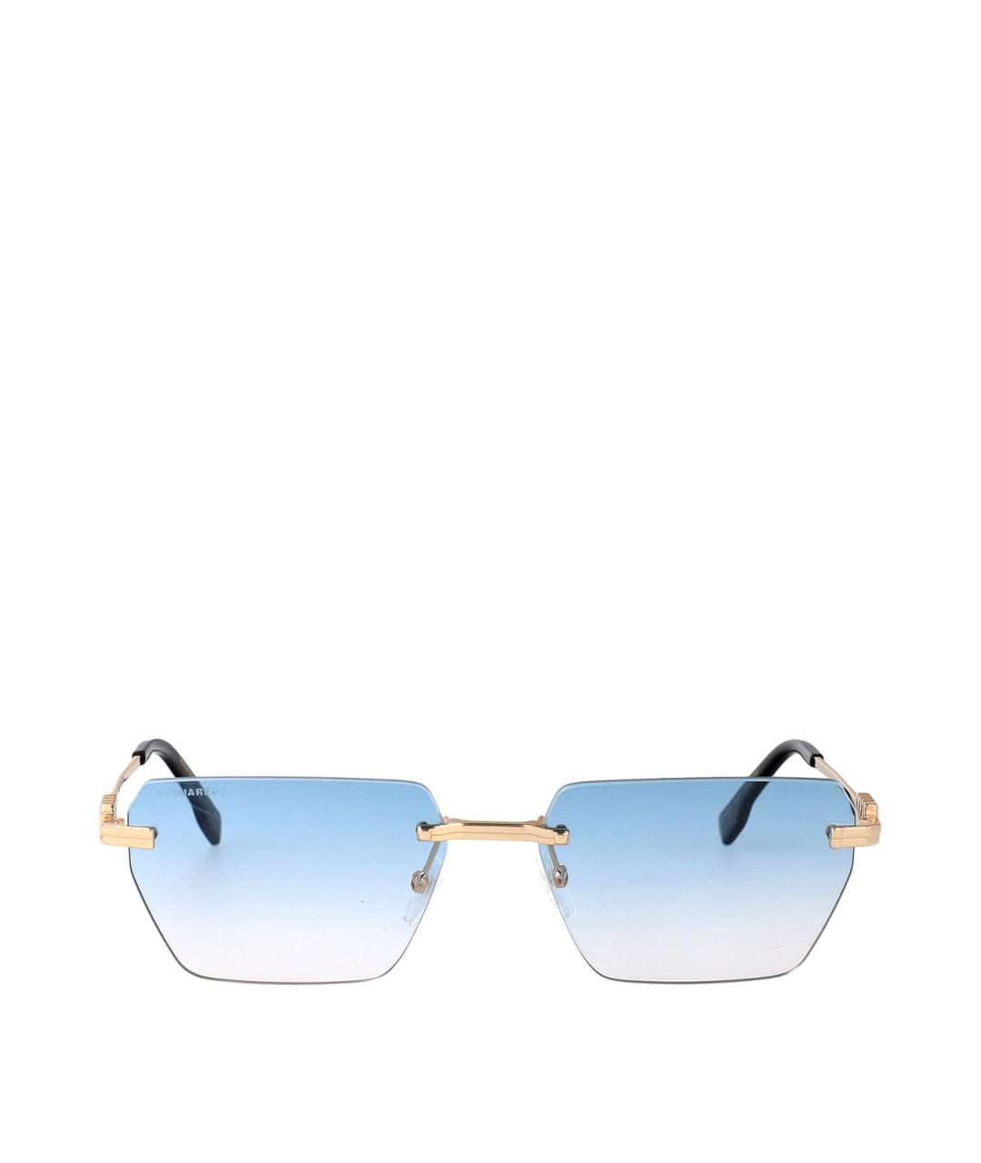 DSQUARED2 Золотые металлические солнцезащитные очки, фото 1