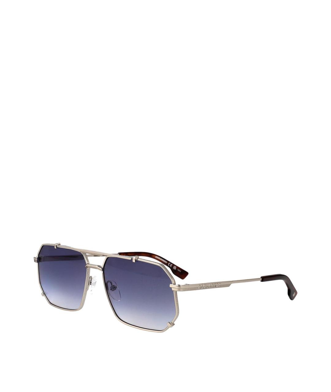 DSQUARED2 Серебряные металлические солнцезащитные очки, фото 2
