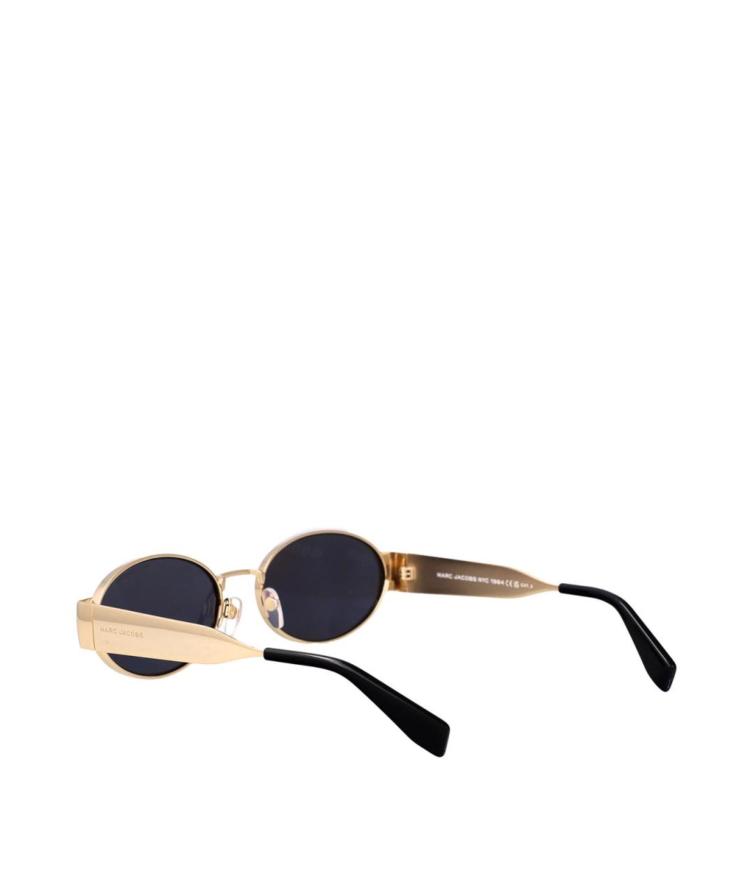 MARC JACOBS Золотые металлические солнцезащитные очки, фото 4