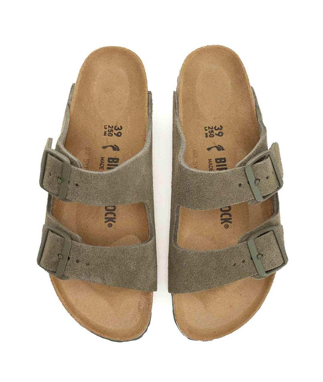 BIRKENSTOCK Зеленые замшевые сандалии, фото 5