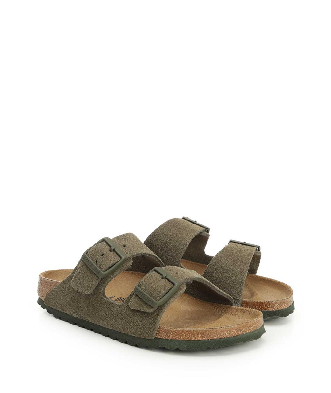 BIRKENSTOCK Зеленые замшевые сандалии, фото 2