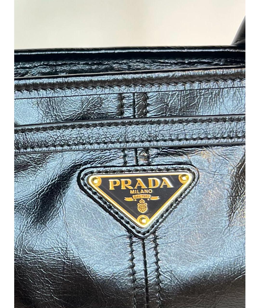 PRADA Черная кожаная сумка через плечо, фото 8