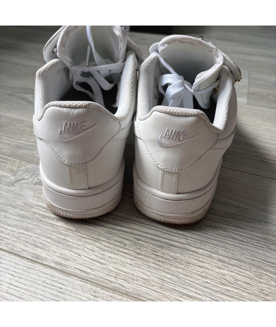 NIKE Белые кожаные низкие кроссовки / кеды, фото 4