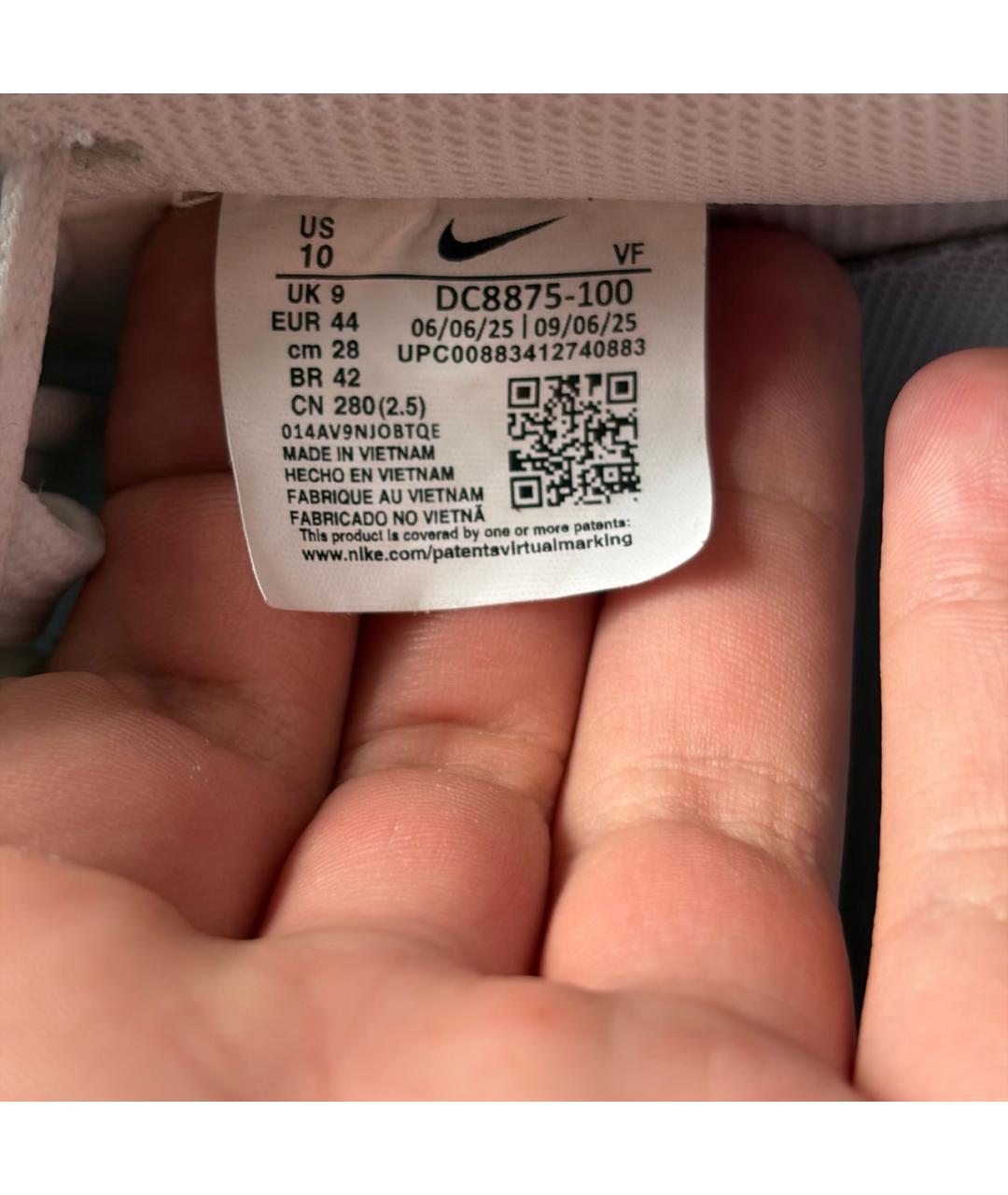 NIKE Белые кожаные низкие кроссовки / кеды, фото 5
