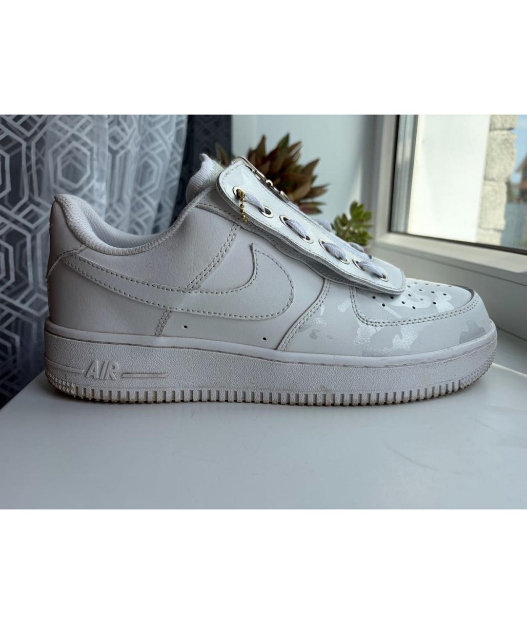 NIKE Белые кожаные низкие кроссовки / кеды, фото 8