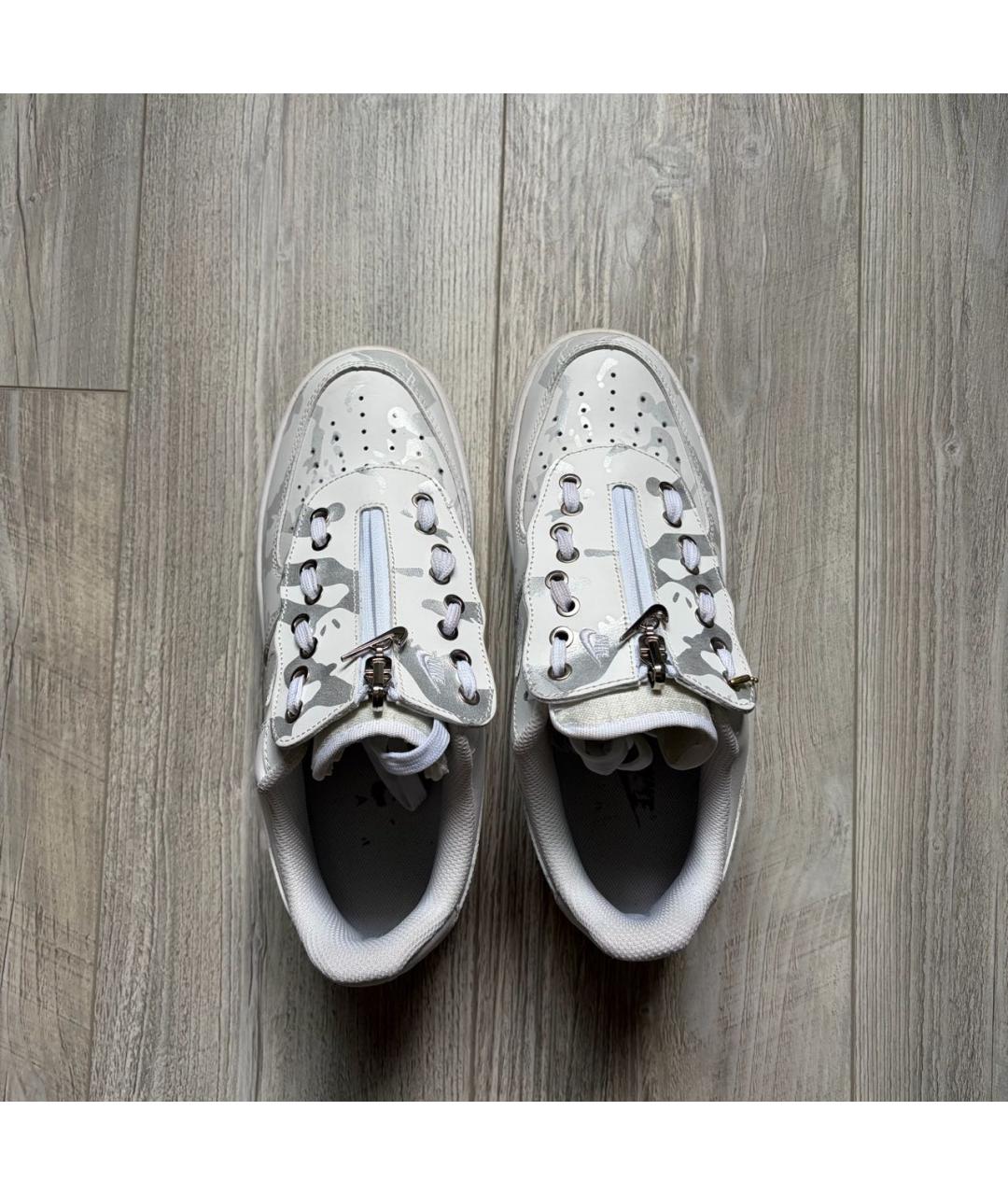 NIKE Белые кожаные низкие кроссовки / кеды, фото 3