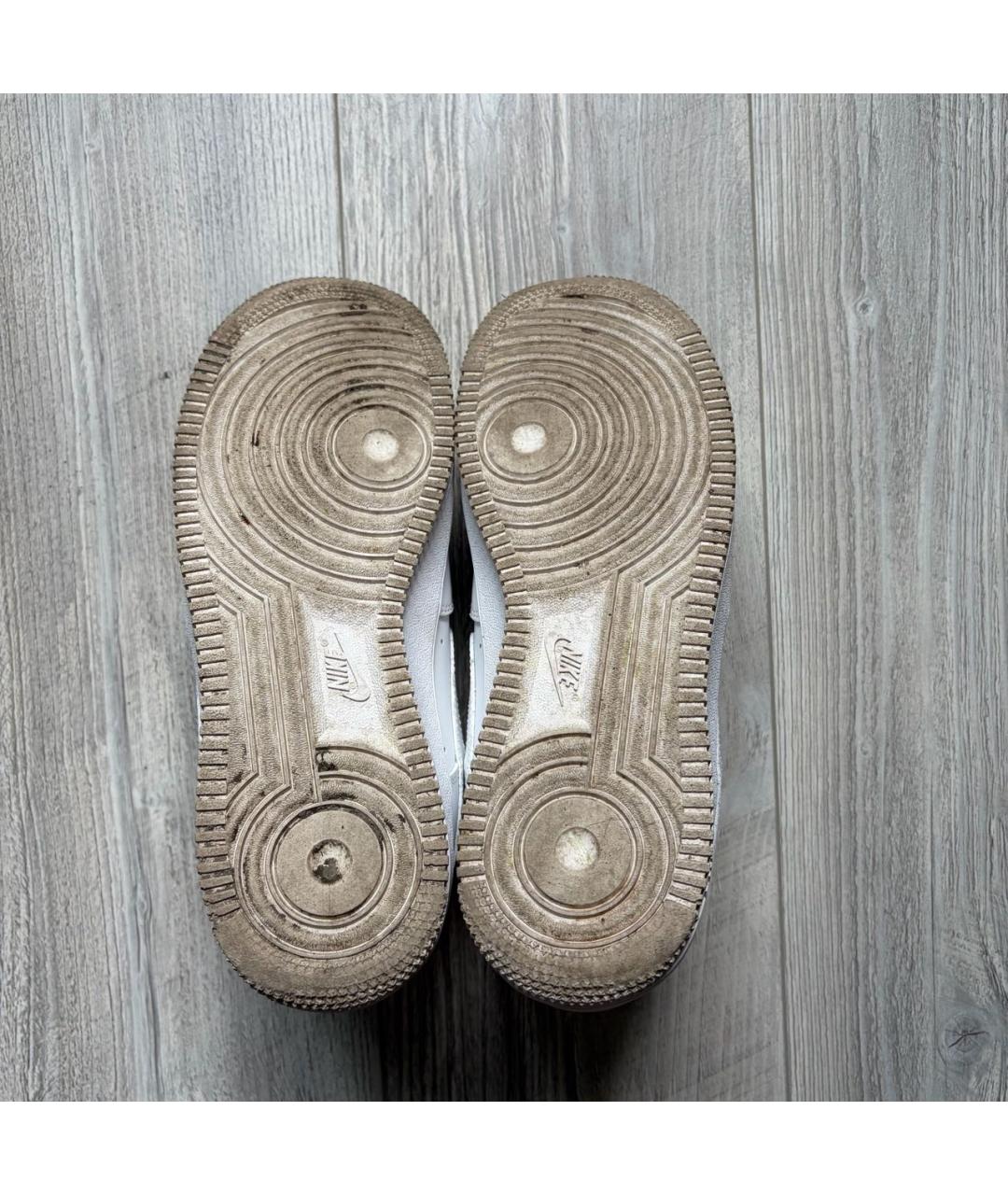 NIKE Белые кожаные низкие кроссовки / кеды, фото 7