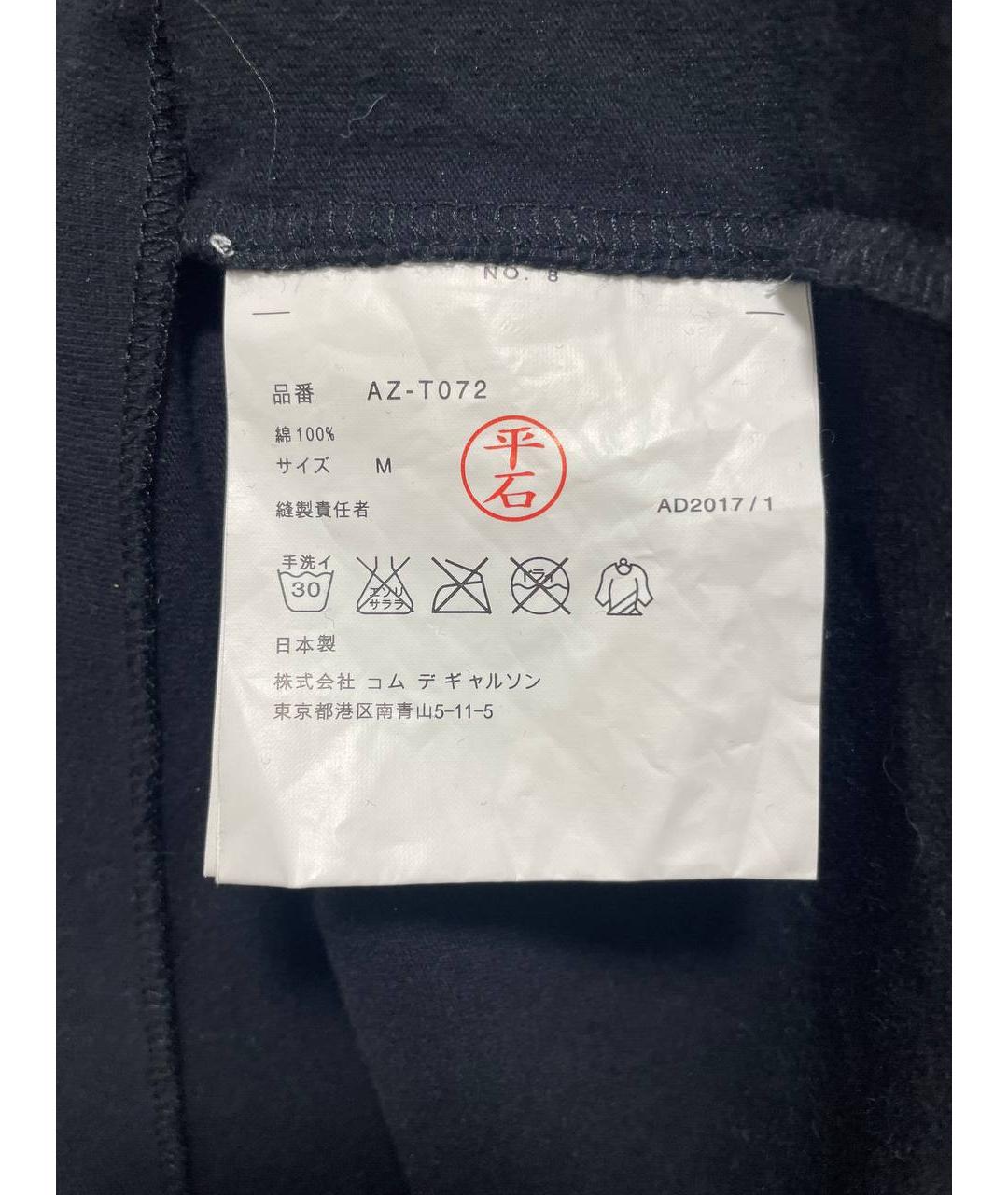 COMME DES GARÇONS PLAY Черная хлопковая футболка, фото 6