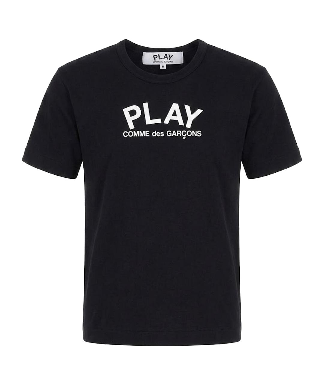COMME DES GARÇONS PLAY Черная хлопковая футболка, фото 1