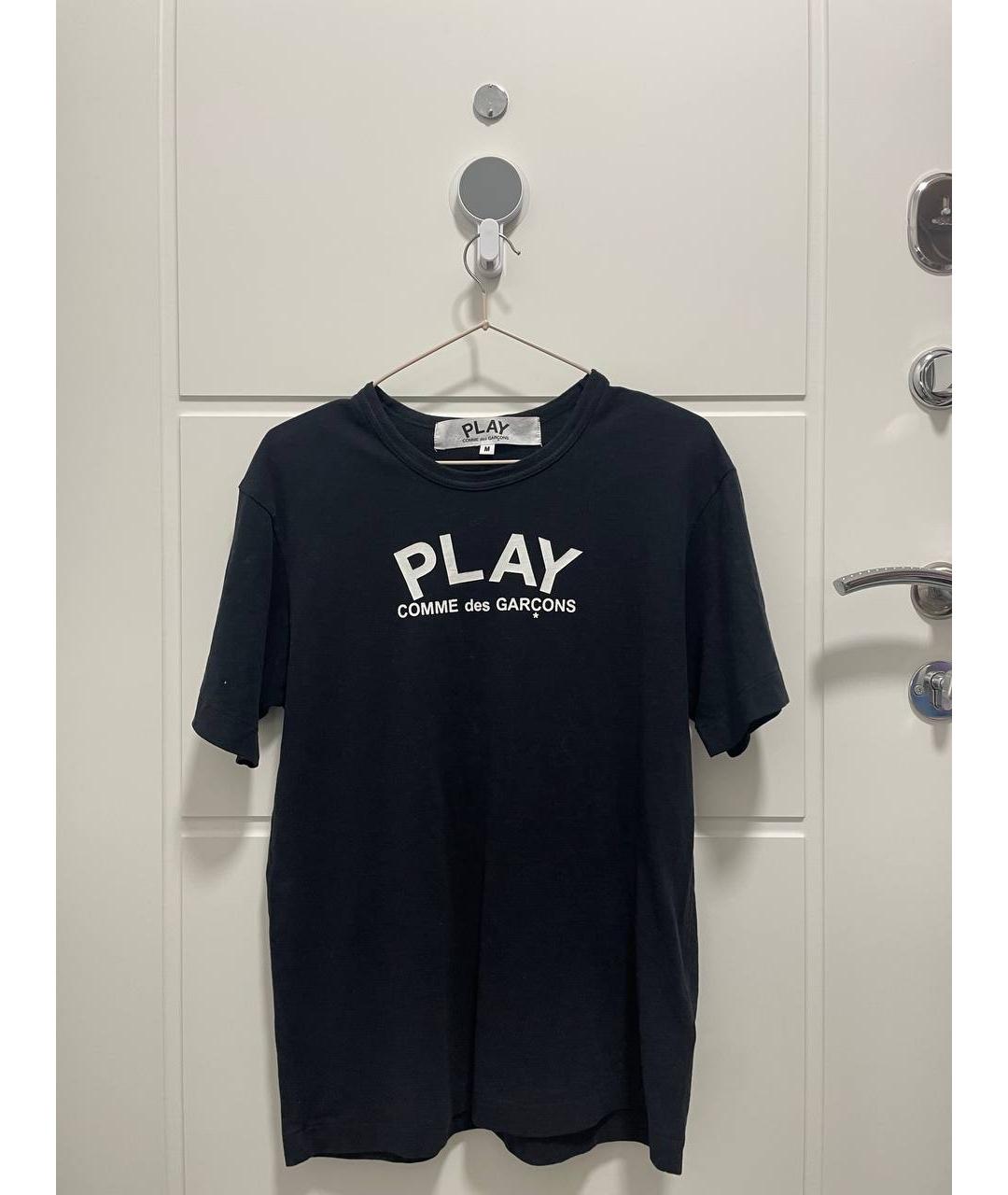 COMME DES GARÇONS PLAY Черная хлопковая футболка, фото 8