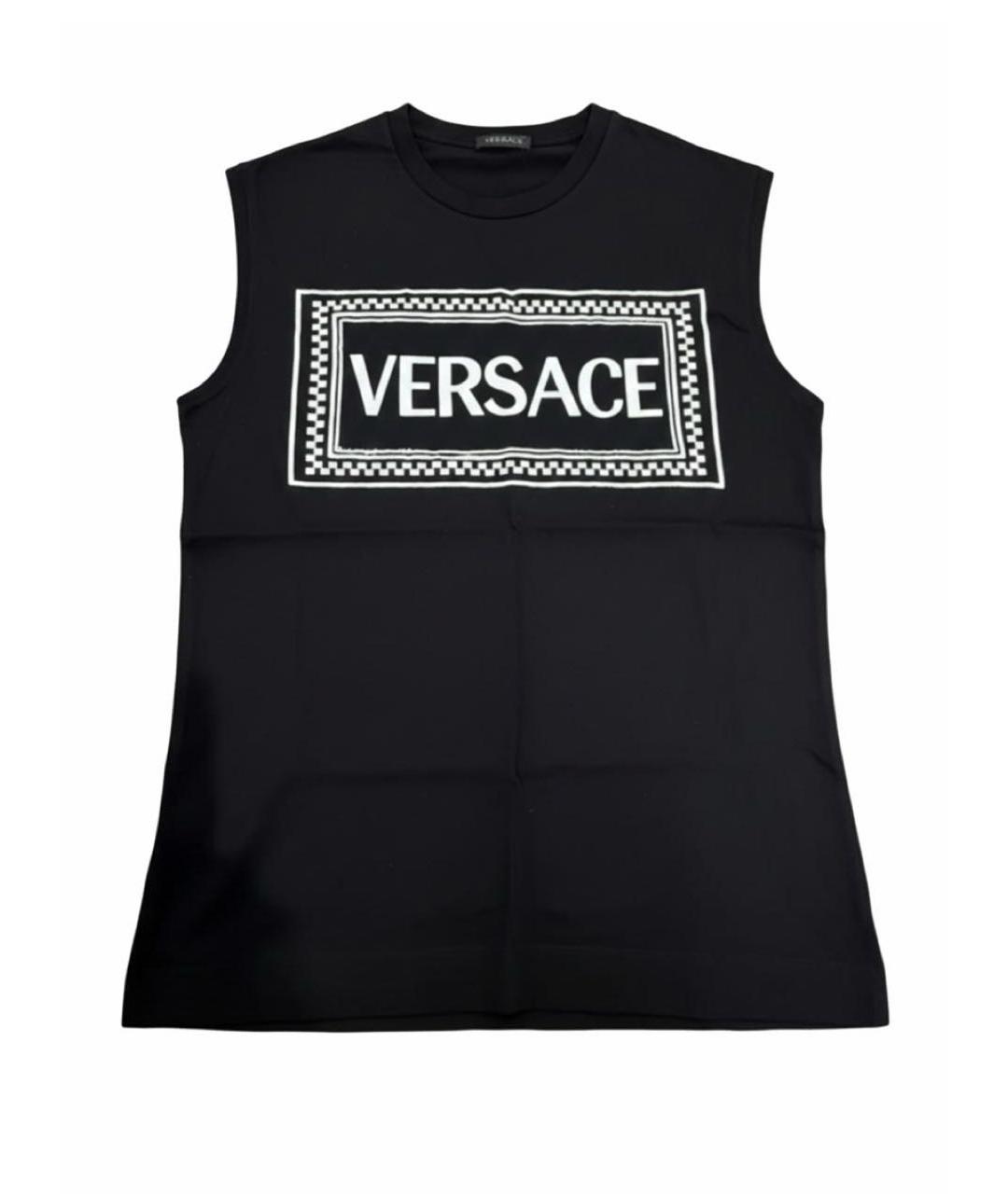 VERSACE Черная хлопковая майка, фото 1