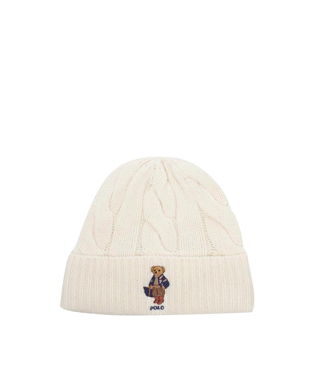 POLO RALPH LAUREN Белая шерстяная шапка, фото 1