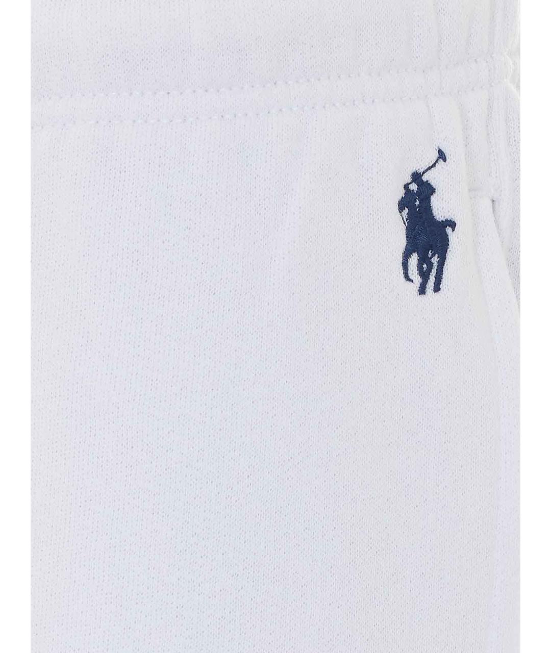 POLO RALPH LAUREN Белые полиэстеровые спортивные брюки и шорты, фото 3