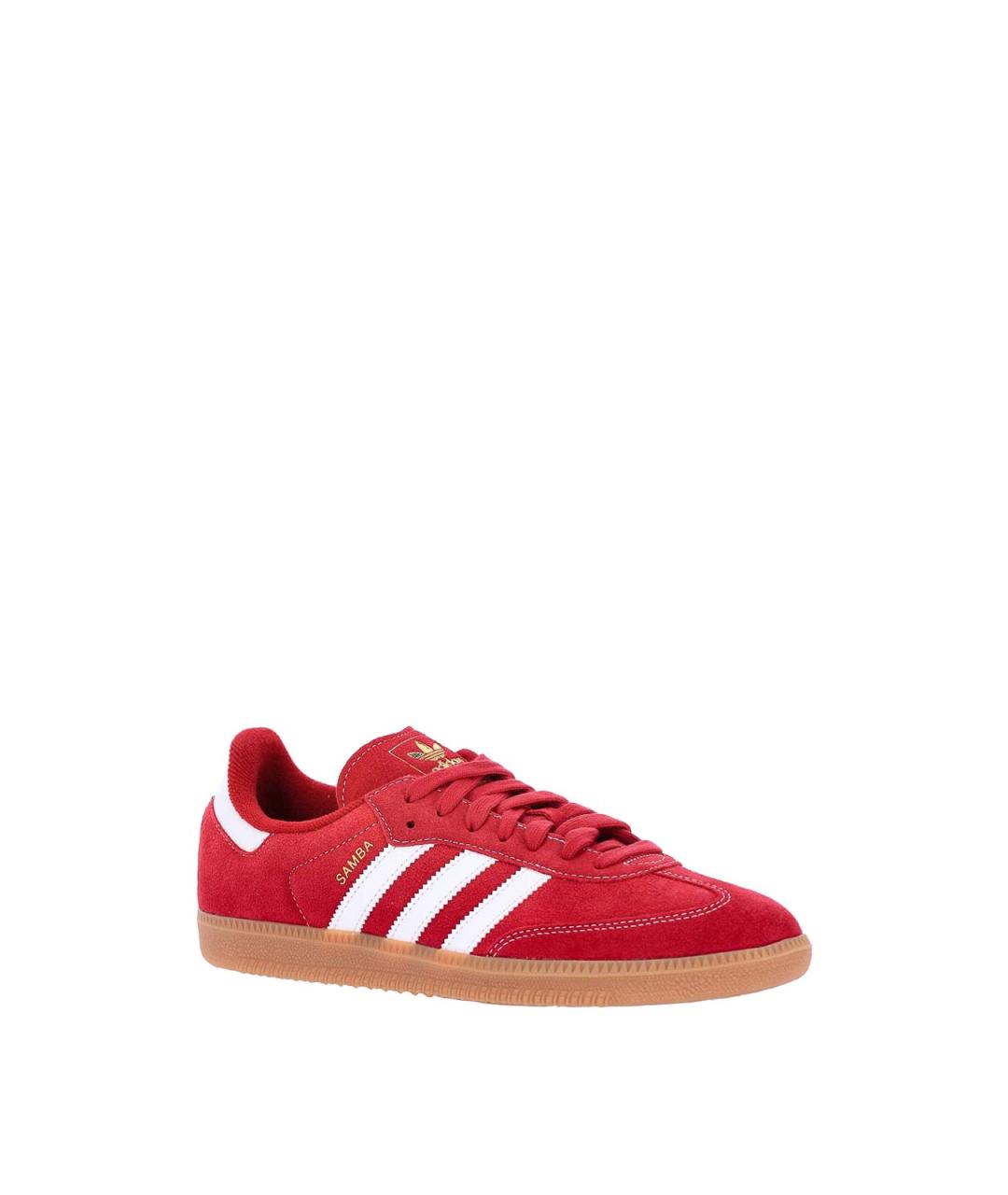 ADIDAS Красные замшевые низкие кроссовки / кеды, фото 2