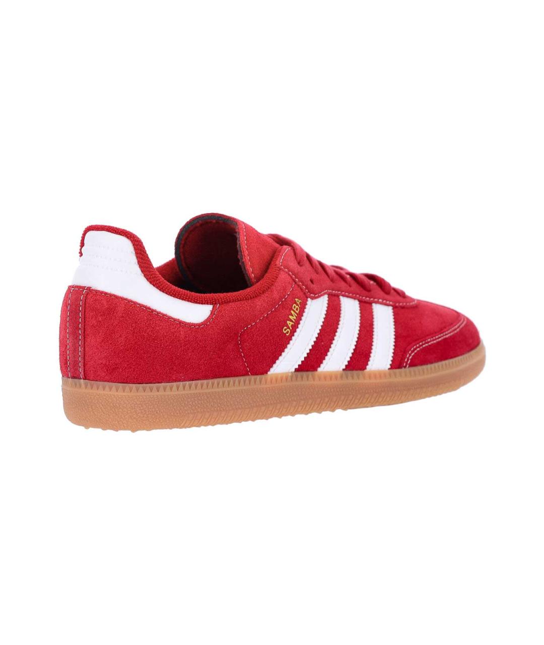 ADIDAS Красные замшевые низкие кроссовки / кеды, фото 4