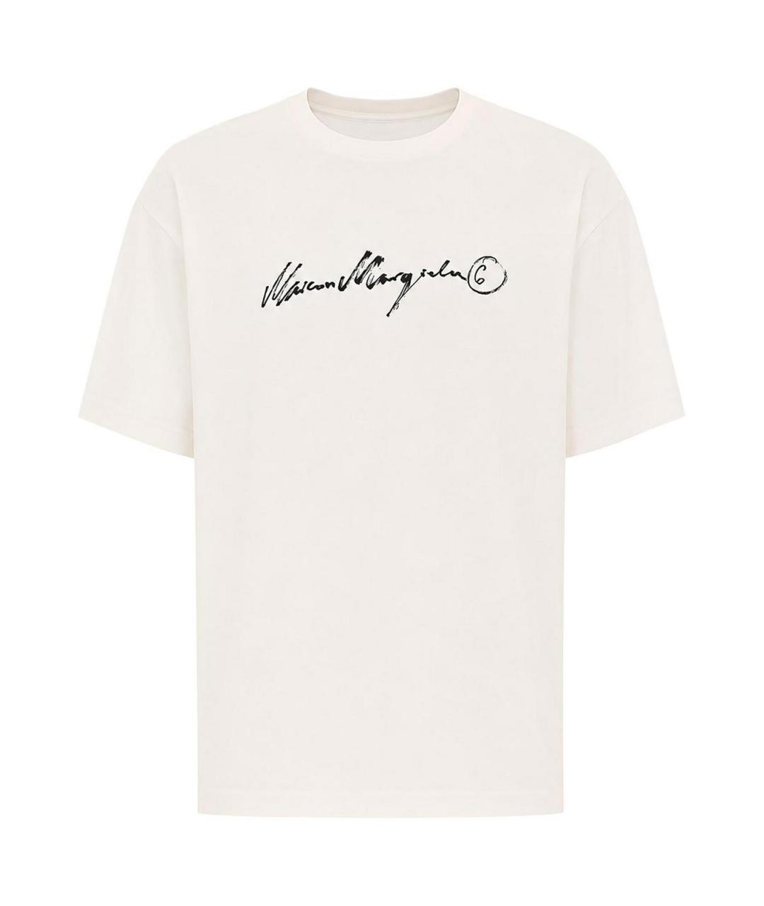 MM6 MAISON MARGIELA Белая хлопковая футболка, фото 1