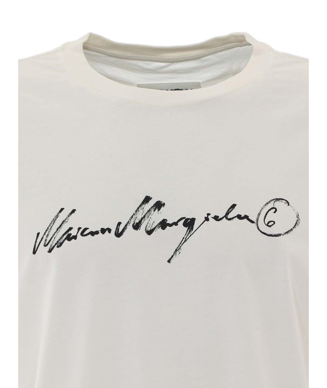 MM6 MAISON MARGIELA Белая хлопковая футболка, фото 4