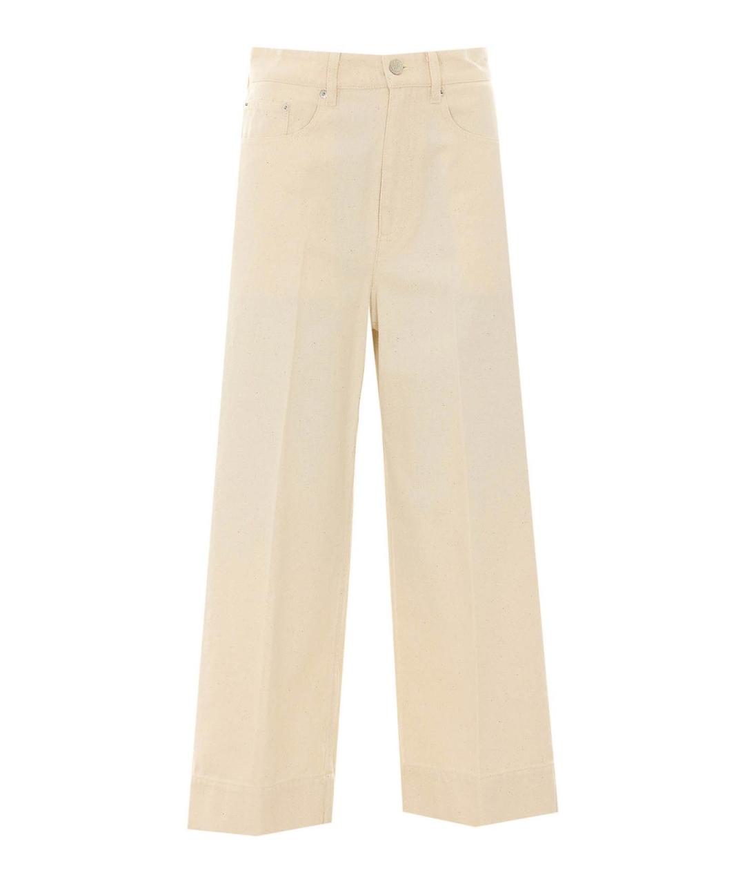 A.P.C. Белые хлопковые прямые джинсы, фото 1